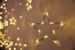 Instalație perdea LED de Crăciun cu stele, 138 LED alb cald, 2,2 x 0,9 m