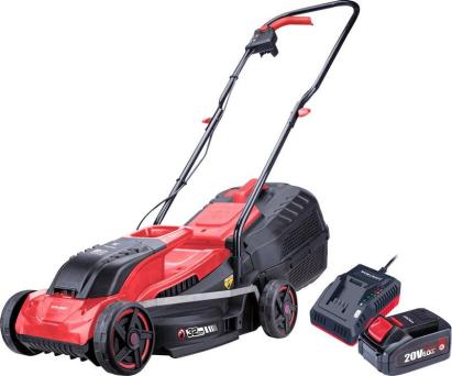 Mașină de tuns gazon Worcraft 20V Li-Ion, 32 cm, 30 l, cu acumulator 6 Ah