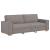 Set de canapea cu perne, 2 piese, gri taupe, material textil GartenMobel Dekor