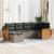 Set mobilier grădină cu perne, 6 piese, gri, poliratan GartenMobel Dekor