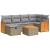 Set canapele de grădină, 7 piese, cu perne, bej, poliratan GartenMobel Dekor