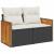 Set mobilier de grădină cu perne, 6 piese, negru, poliratan GartenMobel Dekor