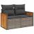 Set mobilier grădină cu perne, 6 piese, gri, poliratan GartenMobel Dekor