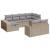 Set canapele de grădină cu perne, 10 piese, bej, poliratan GartenMobel Dekor