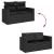 Set canapele de grădină cu perne, 11 piese, negru, poliratan GartenMobel Dekor