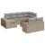 Set canapele de grădină cu perne, 11 piese, bej, poliratan GartenMobel Dekor