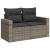 Set canapele de grădină cu perne, 11 piese, gri, poliratan GartenMobel Dekor