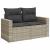 Set canapele de grădină cu perne, 11 piese, gri, poliratan GartenMobel Dekor