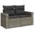 Set canapele de grădină cu perne, 11 piese, gri, poliratan GartenMobel Dekor