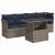 Set canapea de grădină cu perne, 5 piese, poliratan/lemn acacia GartenMobel Dekor