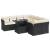 Set mobilier de grădină cu perne, 9 piese, negru, poliratan GartenMobel Dekor