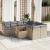 Set canapele de grădină, 9 piese, cu perne, bej, poliratan GartenMobel Dekor