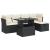 Set mobilier de grădină cu perne, 6 piese, negru, poliratan GartenMobel Dekor