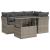 Set canapea de grădină cu perne, 5 piese, gri, poliratan GartenMobel Dekor