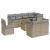 Set canapele de grădină, 9 piese, cu perne, bej, poliratan GartenMobel Dekor