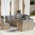 Set canapele de grădină, 9 piese, cu perne, bej, poliratan GartenMobel Dekor