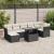 Set mobilier de grădină cu perne, 8 piese, negru, poliratan GartenMobel Dekor