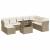 Set canapele de grădină, 9 piese, cu perne, bej, poliratan GartenMobel Dekor