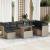 Set canapele de grădină cu perne, 9 piese gri deschis poliratan GartenMobel Dekor