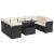 Set canapele de grădină cu perne, 10 piese, negru, poliratan GartenMobel Dekor