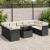Set canapele de grădină cu perne, 10 piese, negru, poliratan GartenMobel Dekor