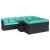 Set canapele grădină cu perne 11 piese, negru, poliratan/acacia GartenMobel Dekor