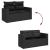 Set mobilier de grădină cu perne, 5 piese, negru, poliratan GartenMobel Dekor