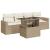 Set canapele de grădină cu perne, 5 piese, bej, poliratan GartenMobel Dekor
