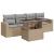 Set canapele de grădină cu perne, 5 piese, bej, poliratan GartenMobel Dekor