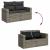Set canapea de grădină cu perne, 5 piese, gri, poliratan GartenMobel Dekor
