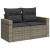 Set canapea de grădină cu perne, 5 piese, gri, poliratan GartenMobel Dekor