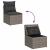 Set canapea de grădină cu perne, 5 piese, gri, poliratan GartenMobel Dekor