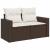 Set canapele de grădină cu perne, 7 piese, maro, poliratan GartenMobel Dekor