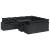 Set canapele de grădină cu perne, 11 piese, negru, poliratan GartenMobel Dekor