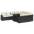 Set canapele de grădină cu perne, 11 piese, negru, poliratan GartenMobel Dekor