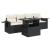 Set mobilier de grădină cu perne, 5 piese, negru, poliratan GartenMobel Dekor