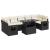 Set mobilier de grădină cu perne, 8 piese, negru, poliratan GartenMobel Dekor