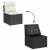 Set mobilier de grădină cu perne, 8 piese, negru, poliratan GartenMobel Dekor