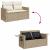 Set canapele de grădină, 8 piese, cu perne, bej, poliratan GartenMobel Dekor