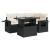 Set mobilier de grădină cu perne, 5 piese, negru, poliratan GartenMobel Dekor