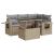 Set canapele de grădină cu perne, 5 piese, bej, poliratan GartenMobel Dekor