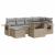 Set canapele de grădină, 7 piese, cu perne, bej, poliratan GartenMobel Dekor