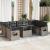 Set mobilier de grădină cu perne, 10 piese, gri, poliratan GartenMobel Dekor