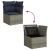Set mobilier de grădină cu perne, 10 piese, gri, poliratan GartenMobel Dekor