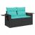 Set canapele grădină cu perne 11 piese, negru, poliratan/acacia GartenMobel Dekor