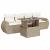 Set canapele de grădină cu perne, 5 piese, bej, poliratan GartenMobel Dekor