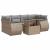 Set canapele de grădină, 7 piese, cu perne, bej, poliratan GartenMobel Dekor