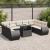 Set canapele de grădină cu perne, 10 piese, negru, poliratan GartenMobel Dekor