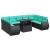Set canapele de grădină cu perne, 10 piese, negru, poliratan GartenMobel Dekor