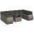 Set mobilier de grădină cu perne, 10 piese, gri, poliratan GartenMobel Dekor